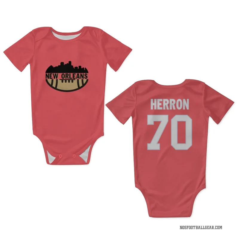 Alan Herron  Pink New Orleans Saints  Newborn & Infant Bodysuit