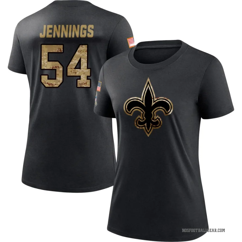 Anfernee Jennings Women's Black New Orleans Saints 2020 Salute To Service Performance T-Shirt