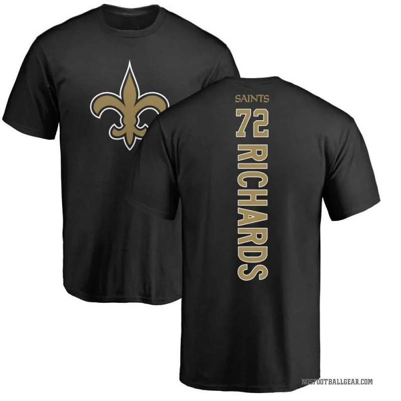 Asim Richards Men's Black New Orleans Saints Backer T-Shirt -
