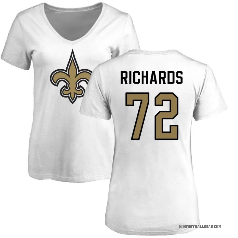 Asim Richards Women's White New Orleans Saints Logo Slim Fit T-Shirt -