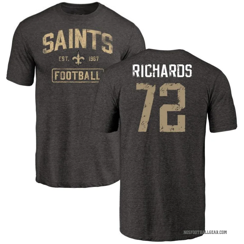 Asim Richards Youth Black New Orleans Saints Distressed T-Shirt