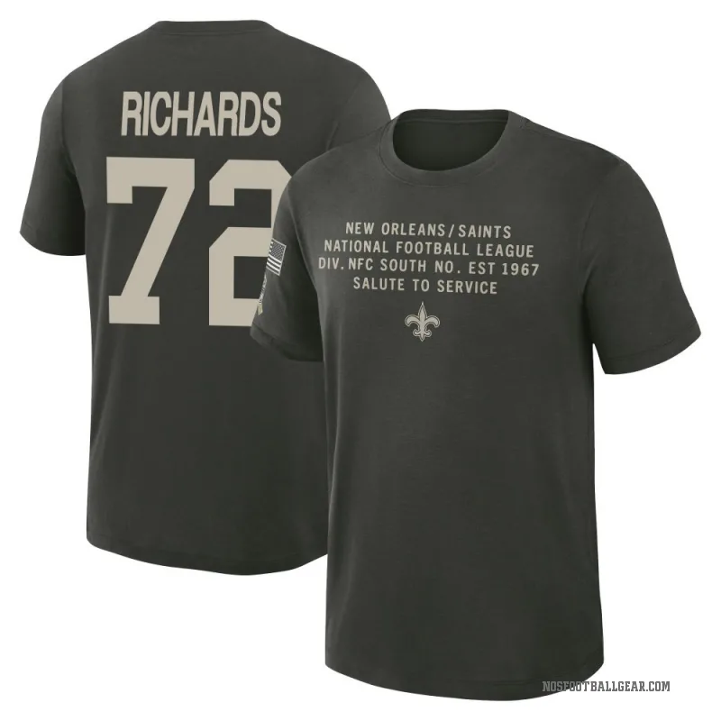 Asim Richards Youth Green New Orleans Saints Dark/ 2025 Salute to Service Sideline Slub T-Shirt