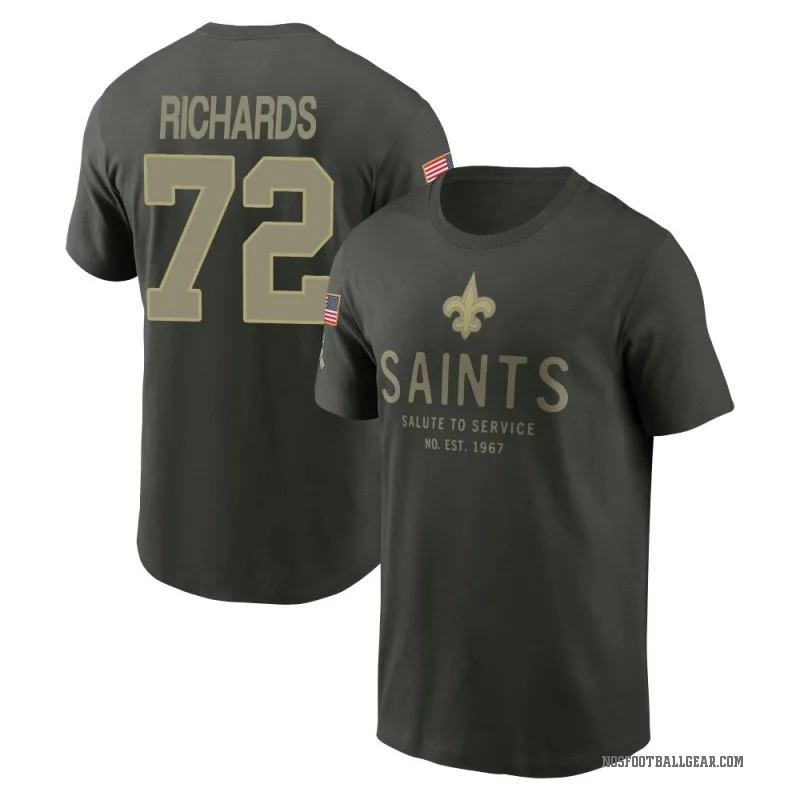 Asim Richards Youth Green New Orleans Saints Forest/ 2025 Salute to Service Sideline Primary Edge T-Shirt
