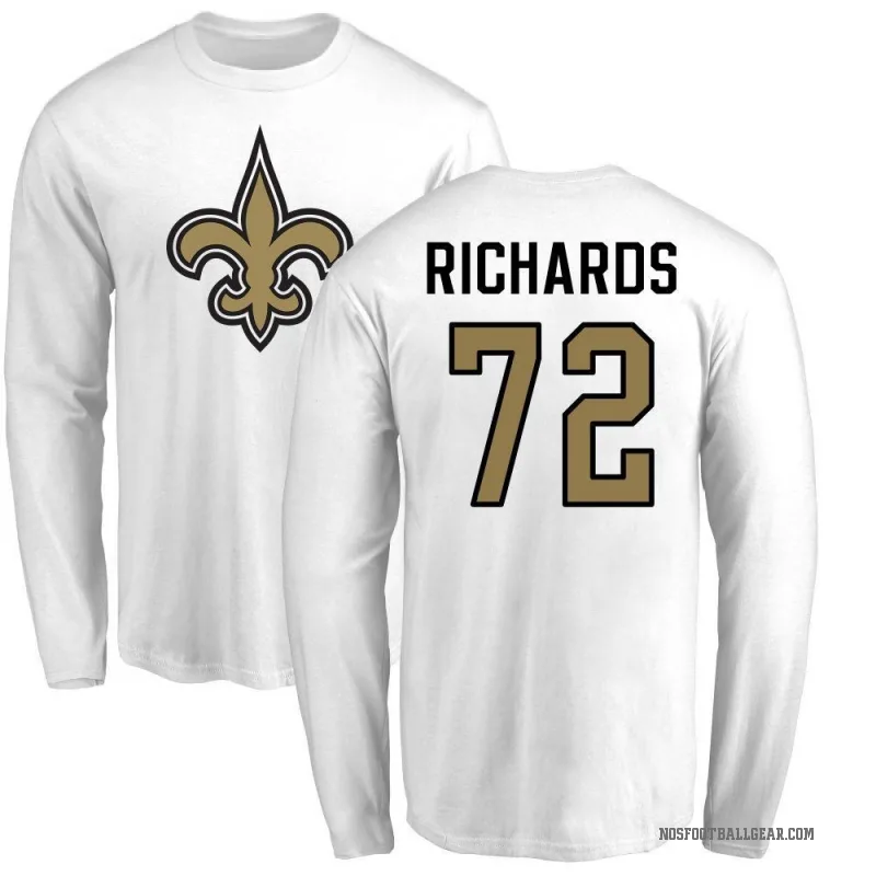 Asim Richards Youth White New Orleans Saints Logo Long Sleeve T-Shirt -