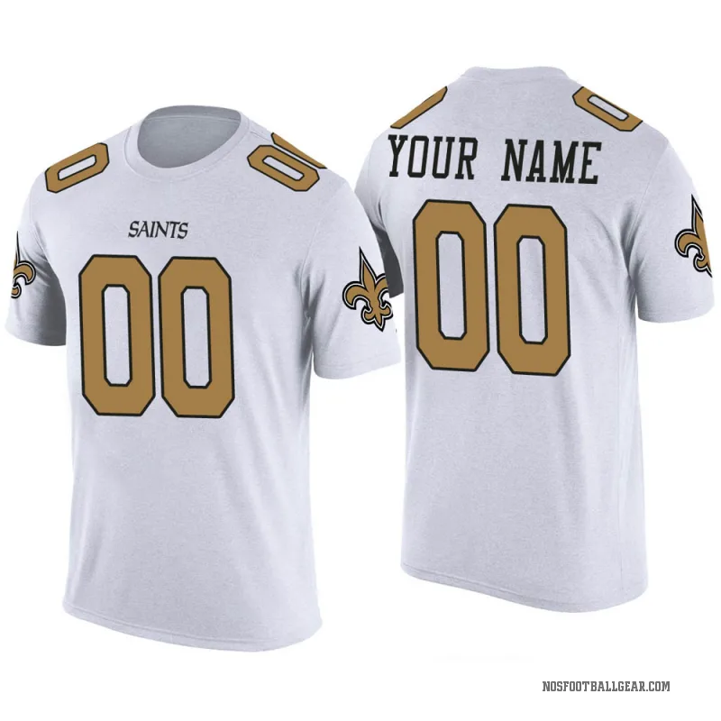 Custom Men's White New Orleans Saints Color Rush T-Shirt