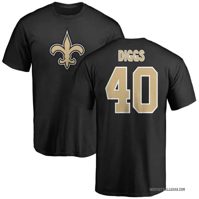 Fadil Diggs Men's Black New Orleans Saints Logo T-Shirt -