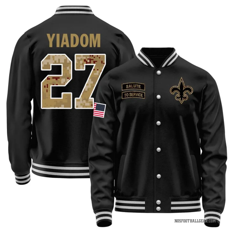 Isaac Yiadom Men's Black New Orleans Saints Salute to Service Sideline Performance Jacket