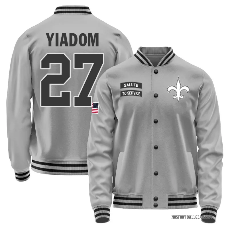 Isaac Yiadom Men's Gray New Orleans Saints Salute to Service Performance Jacket