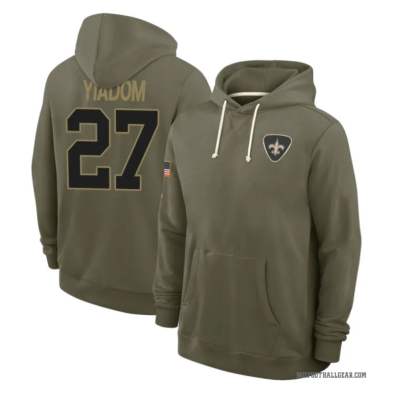 Isaac Yiadom Men's Olive New Orleans Saints 2025 Salute to Service Hoodie