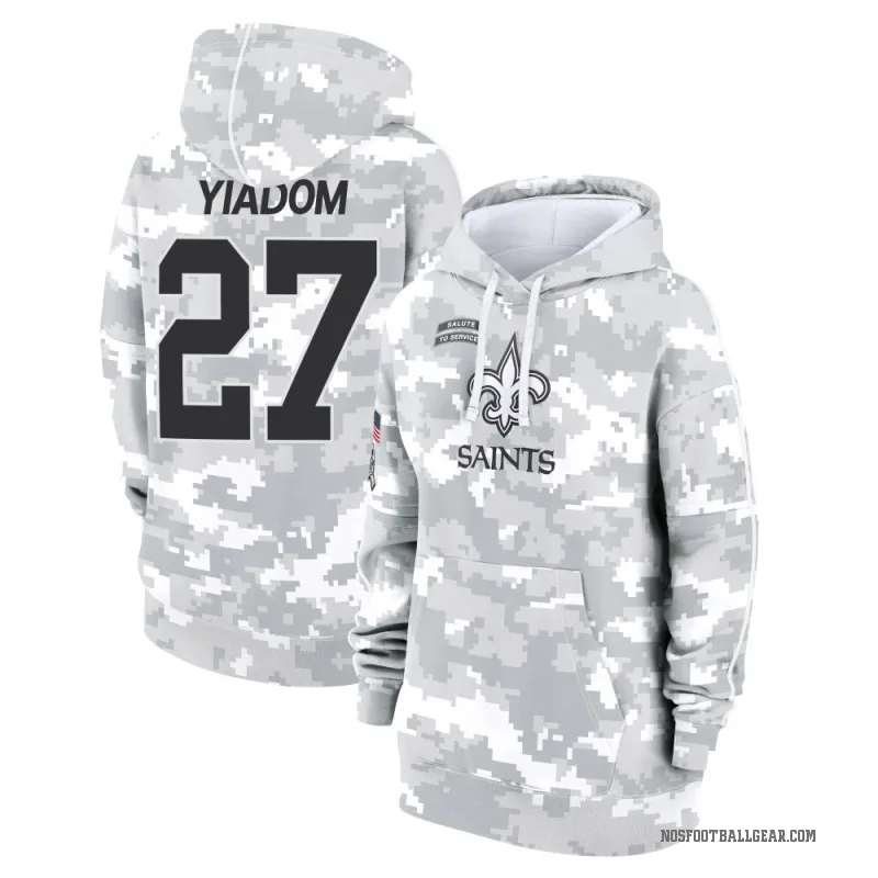 Isaac Yiadom Women's Camo New Orleans Saints Arctic 2024 Salute to Service Club Fleece Pullover Hoodie