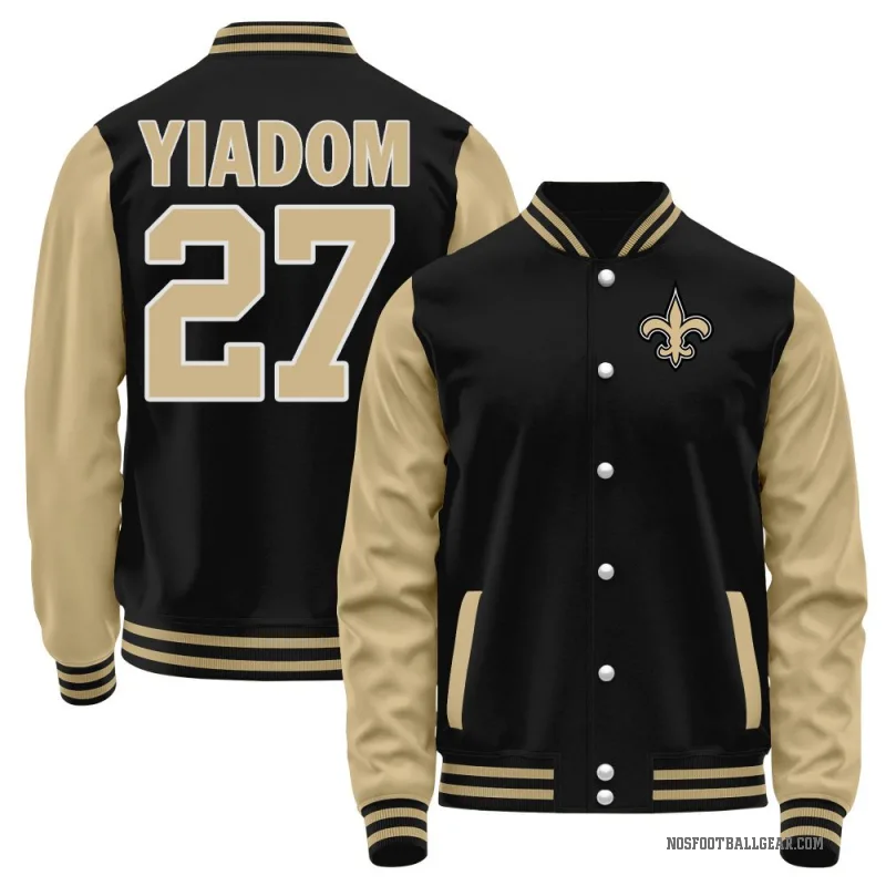 Isaac Yiadom Youth Black New Orleans Saints /Brown Full-Snap Jacket