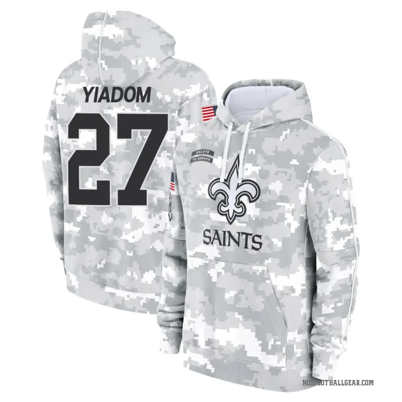 Isaac Yiadom Youth Camo New Orleans Saints Arctic 2024 Salute to Service Club Fleece Pullover Hoodie