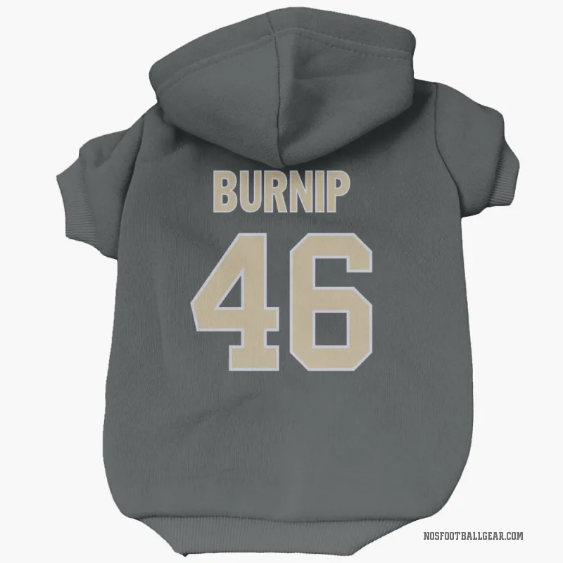 James Burnip  Black New Orleans Saints  Cat & Dog Pet Hoodie