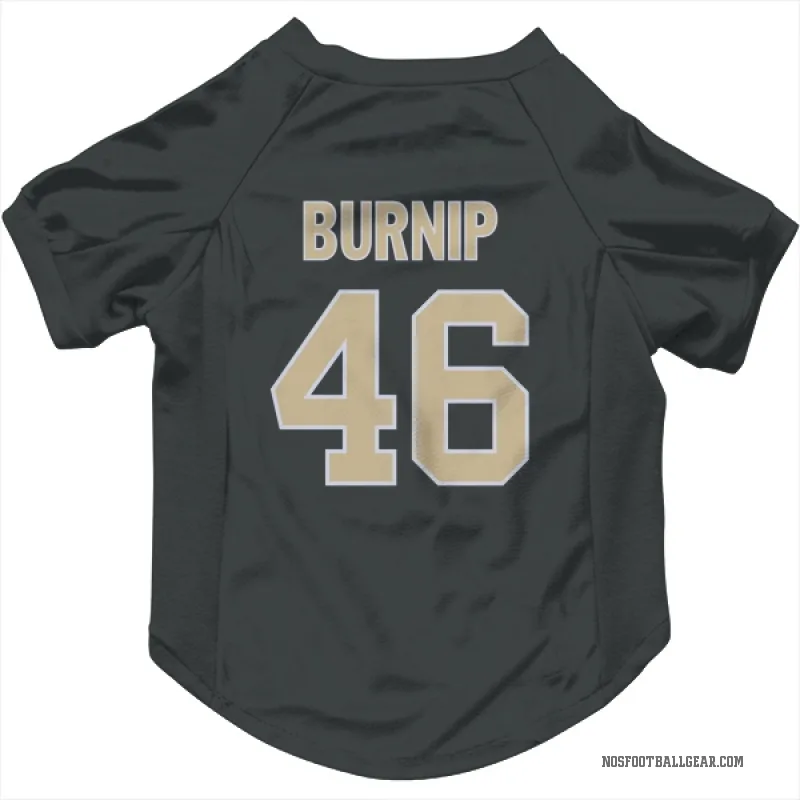 James Burnip  Black New Orleans Saints  Cat & Dog Pet Jersey