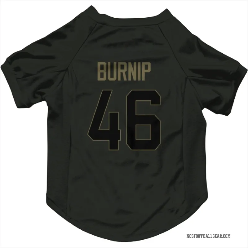 James Burnip  Black New Orleans Saints  Service Cat & Dog Pet Jersey