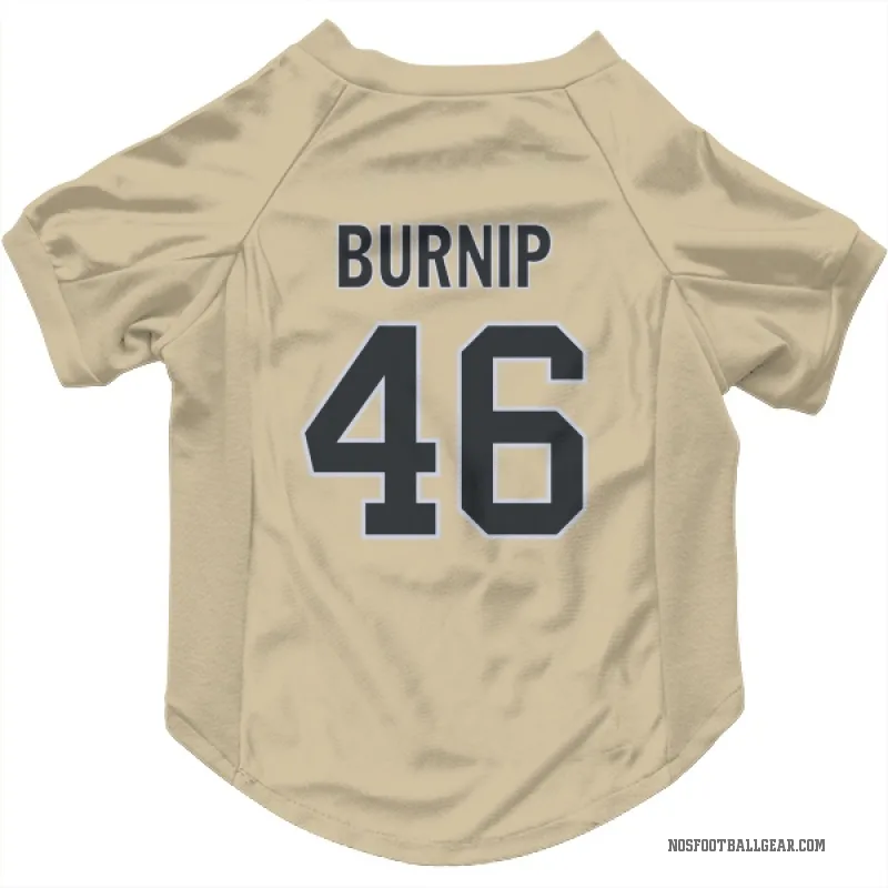 James Burnip  Gold New Orleans Saints  Cat & Dog Pet Jersey