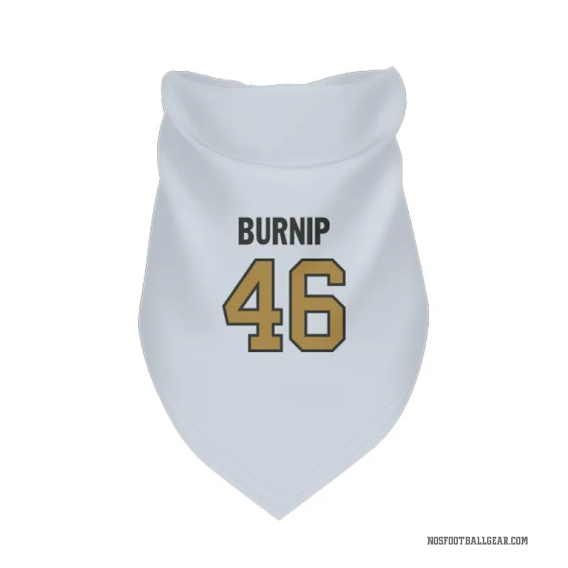 James Burnip  Gold New Orleans Saints   White  Cat & Dog Pet Bandana