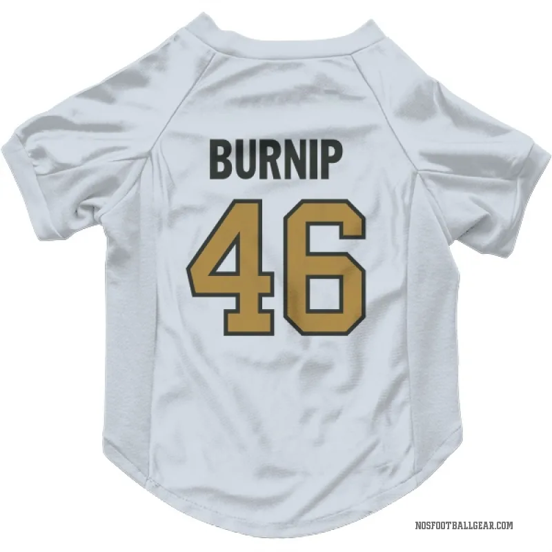 James Burnip  Gold New Orleans Saints   White  Cat & Dog Pet Jersey