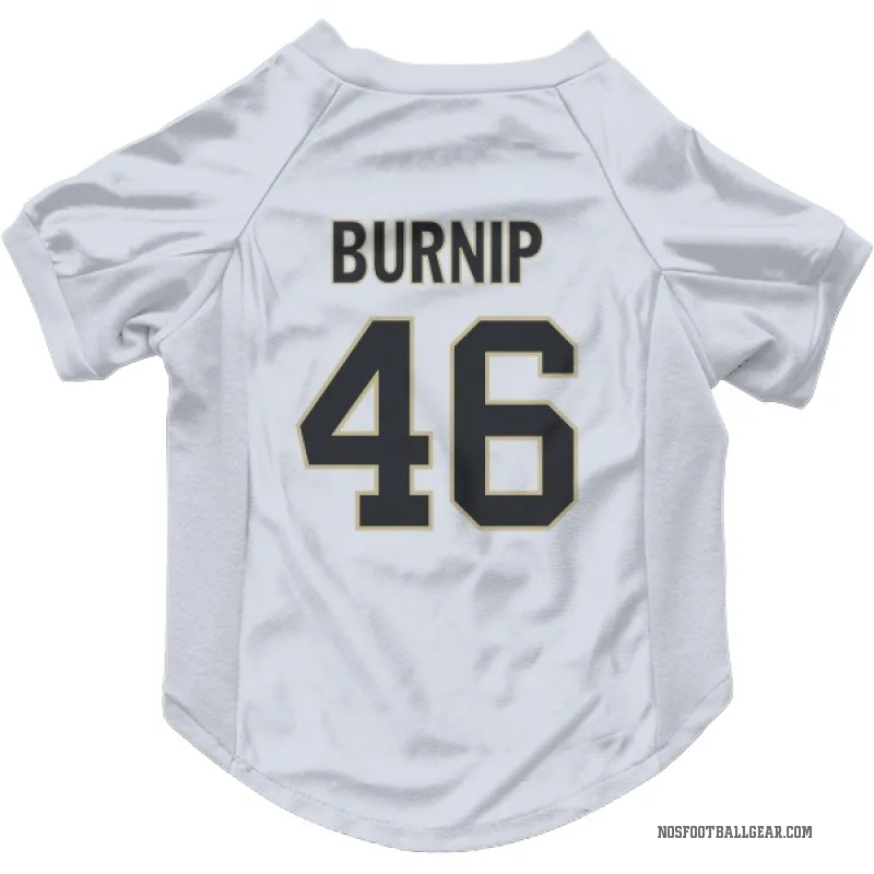 James Burnip  White New Orleans Saints  Cat & Dog Pet Jersey