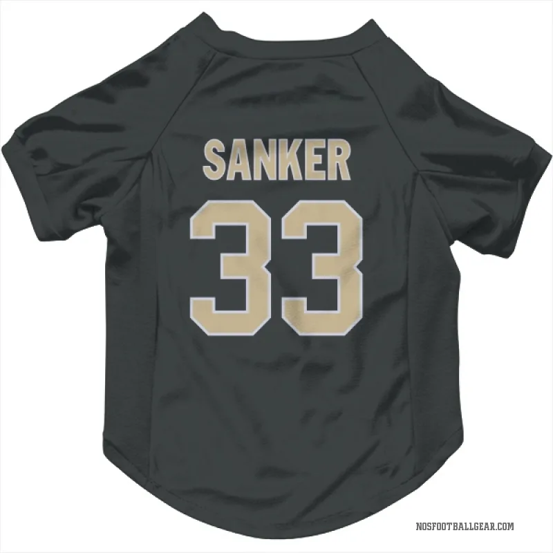 Jonas Sanker  Black New Orleans Saints  Cat & Dog Pet Jersey