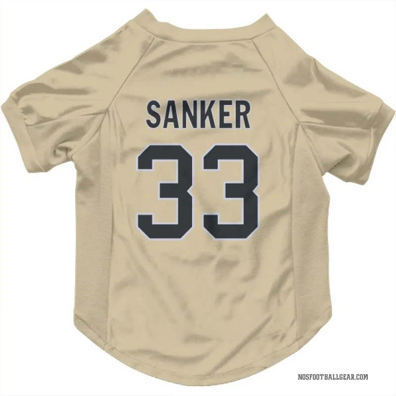 Jonas Sanker  Gold New Orleans Saints  Cat & Dog Pet Jersey