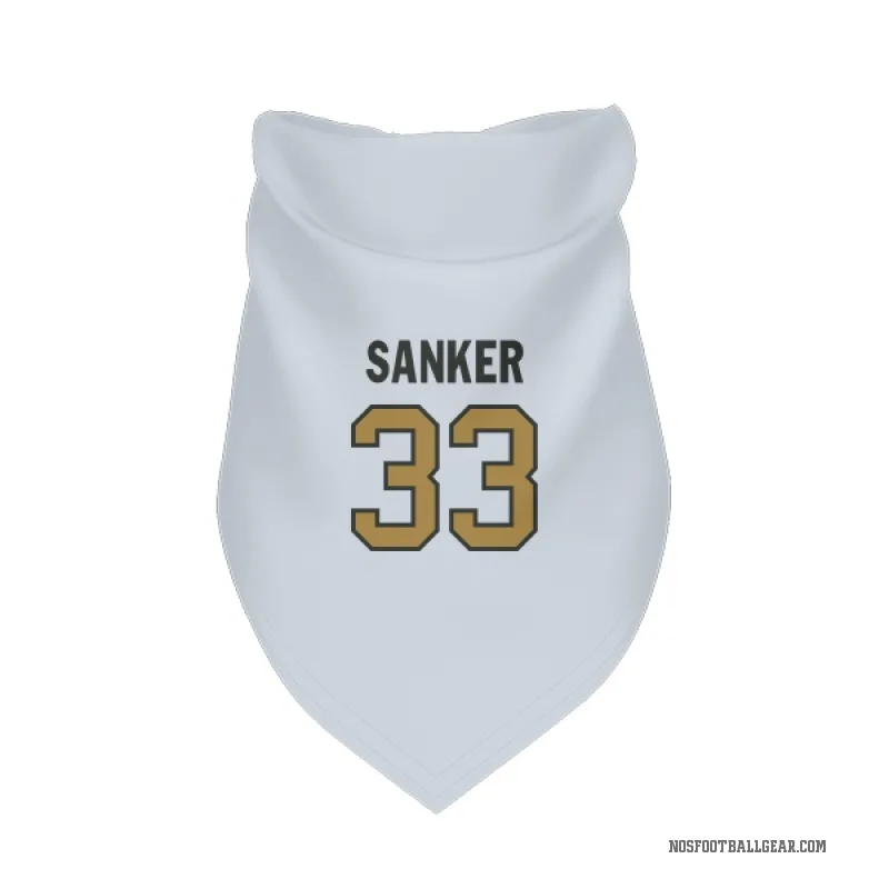 Jonas Sanker  Gold New Orleans Saints   White  Cat & Dog Pet Bandana