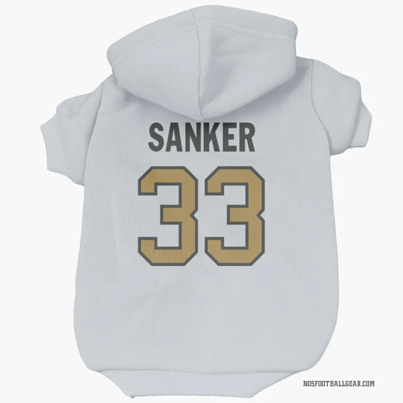 Jonas Sanker  Gold New Orleans Saints   White  Cat & Dog Pet Hoodie