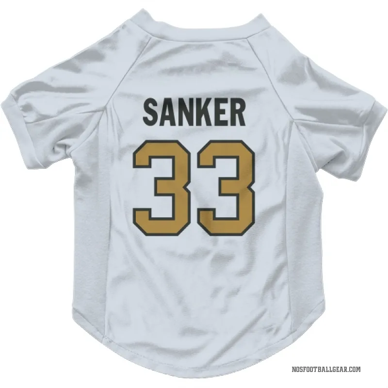 Jonas Sanker  Gold New Orleans Saints   White  Cat & Dog Pet Jersey