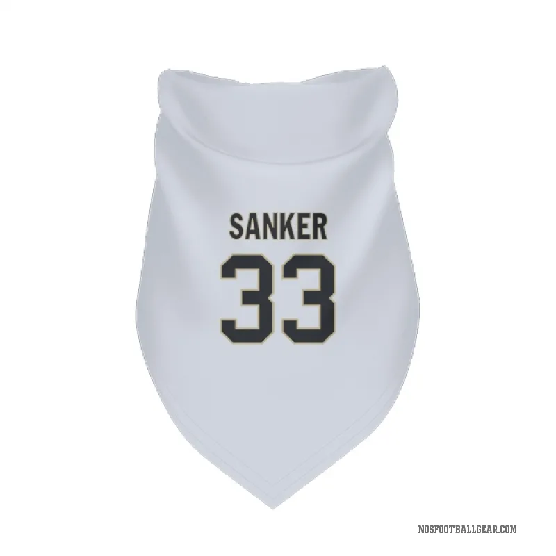 Jonas Sanker  White New Orleans Saints  Cat & Dog Pet Bandana