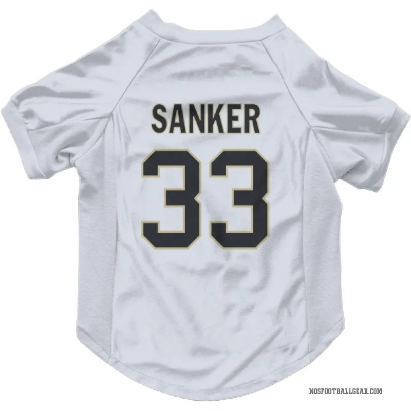 Jonas Sanker  White New Orleans Saints  Cat & Dog Pet Jersey