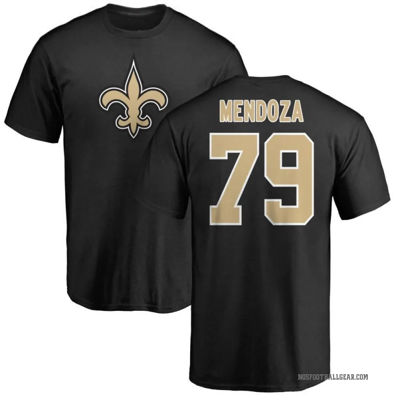 Jonathan Mendoza Men's Black New Orleans Saints Logo T-Shirt -