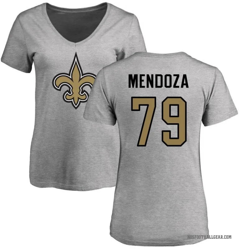 Jonathan Mendoza Women's Ash New Orleans Saints Logo Slim Fit T-Shirt -