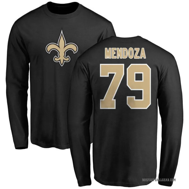 Jonathan Mendoza Youth Black New Orleans Saints Logo Long Sleeve T-Shirt -