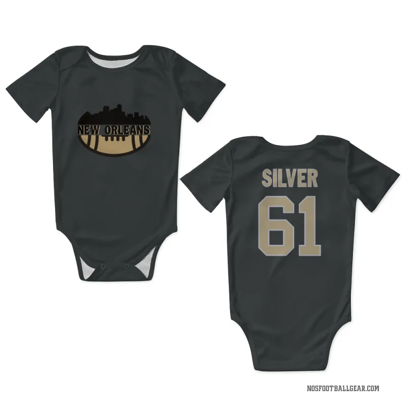 Keeshawn Silver  Black New Orleans Saints  Newborn & Infant Bodysuit
