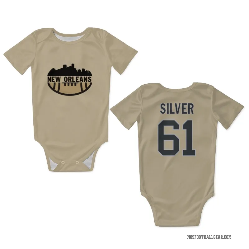 Keeshawn Silver  Gold New Orleans Saints  Newborn & Infant Bodysuit