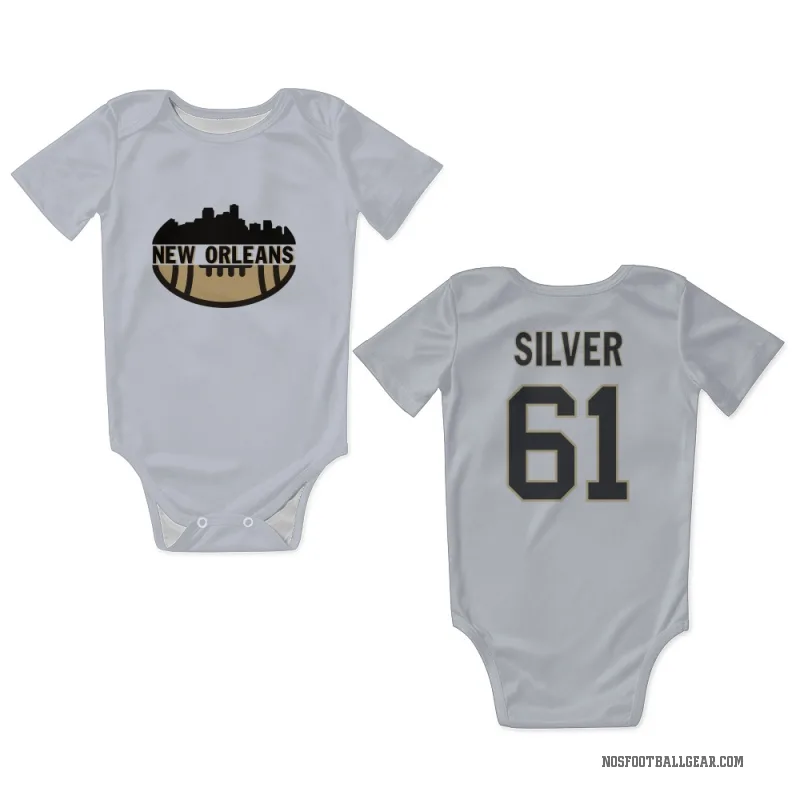 Keeshawn Silver  White New Orleans Saints  Newborn & Infant Bodysuit