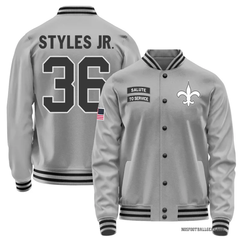 Lorenzo Styles Jr. Men's Gray New Orleans Saints Salute to Service Performance Jacket