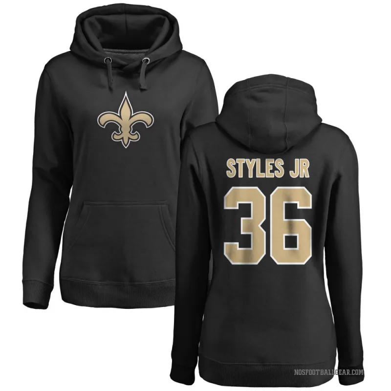 Lorenzo Styles Jr. Women's Black New Orleans Saints Pro Line Logo Pullover Hoodie