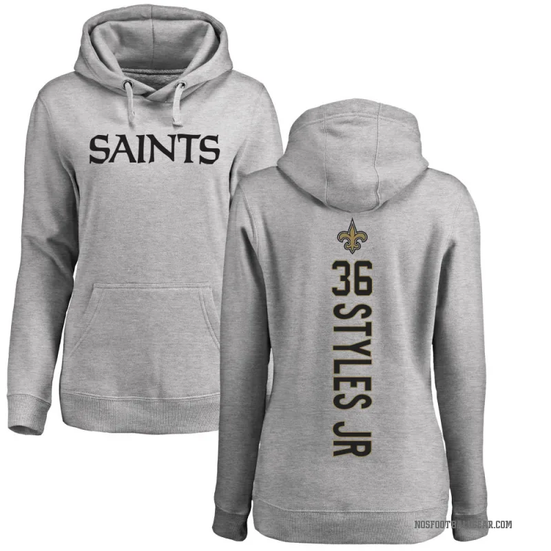 Lorenzo Styles Jr. Women's New Orleans Saints Pro Line Ash Backer Pullover Hoodie