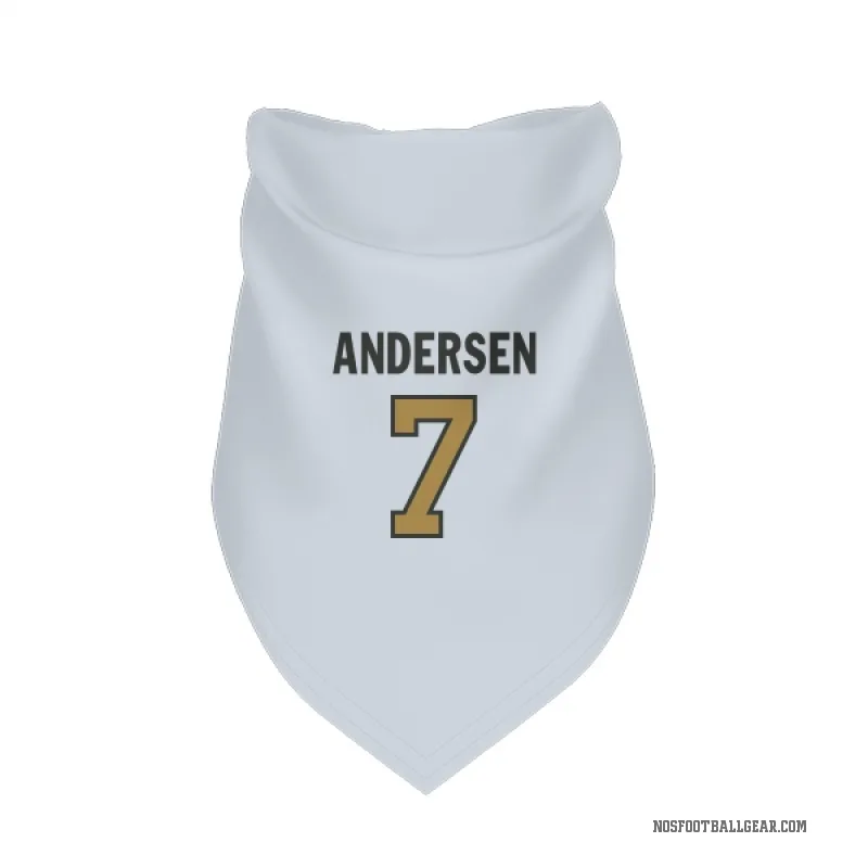 Morten Andersen Gold New Orleans Saints White Cat & Dog Pet Bandana
