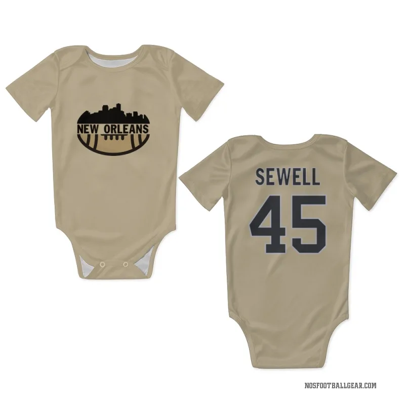 Nephi Sewell  Gold New Orleans Saints  Newborn & Infant Bodysuit