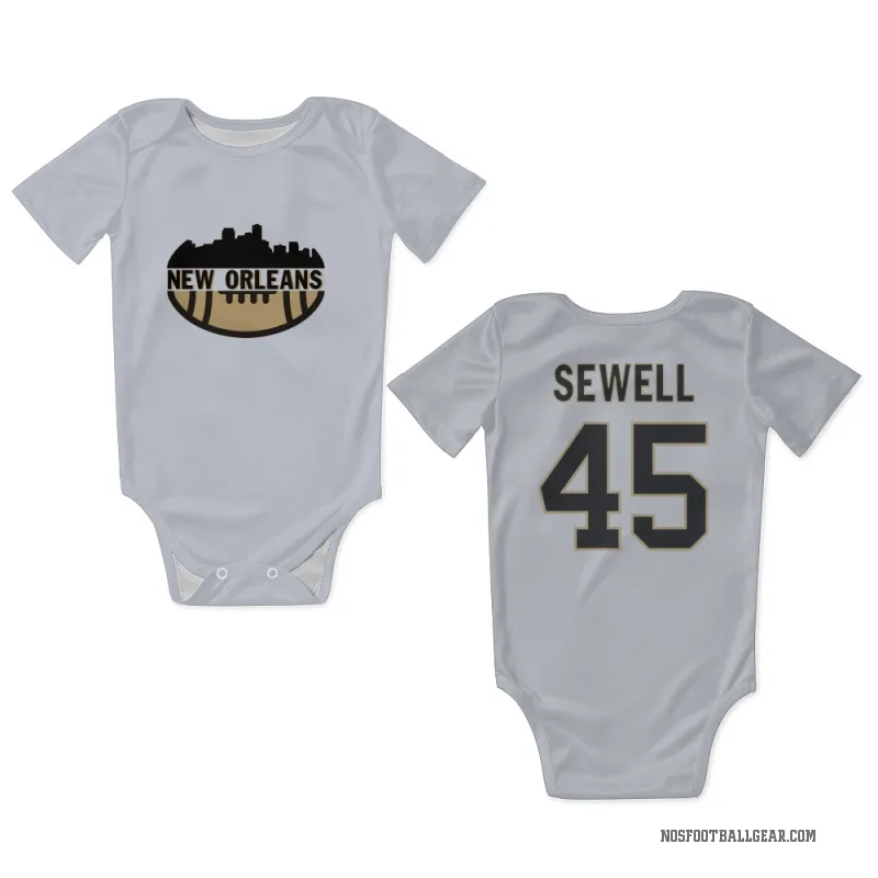 Nephi Sewell  White New Orleans Saints  Newborn & Infant Bodysuit
