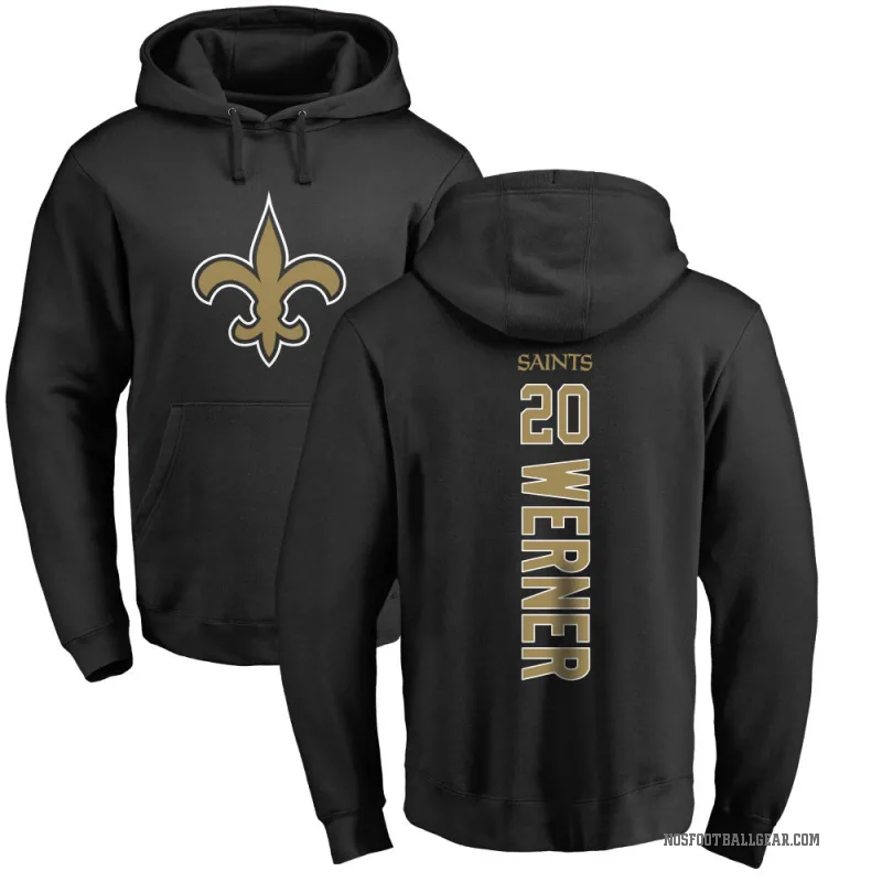 Pete Werner Men's Black New Orleans Saints Pro Line Backer Pullover Hoodie