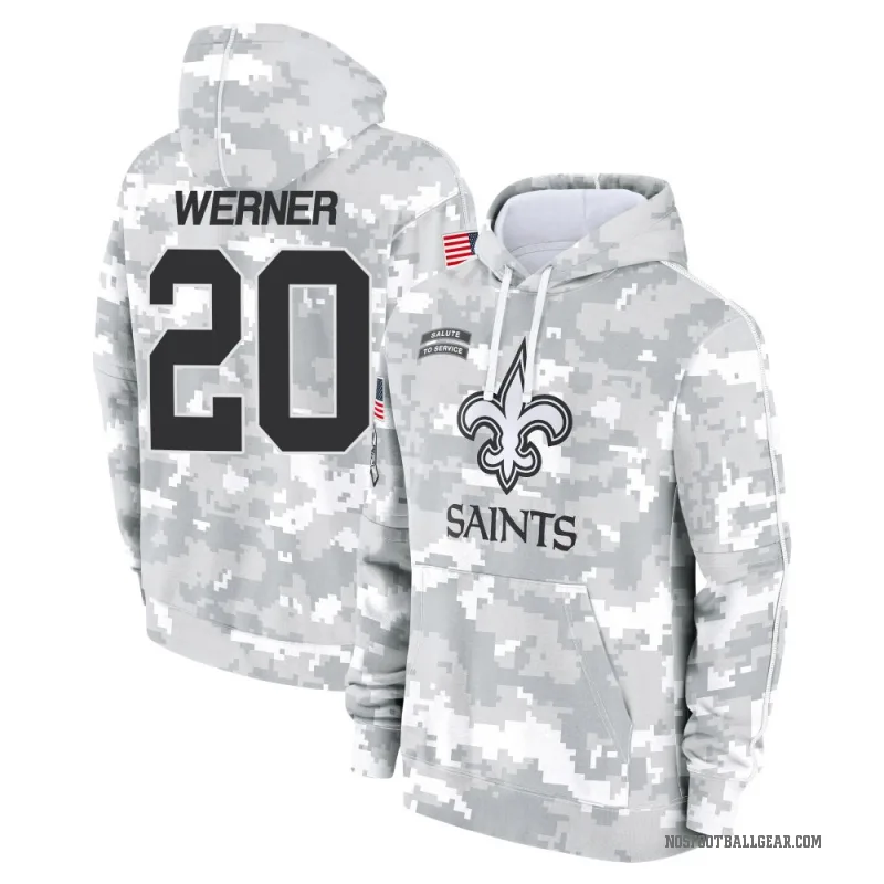 Pete Werner Men's Camo New Orleans Saints Arctic 2024 Salute to Service Club Fleece Pullover Hoodie