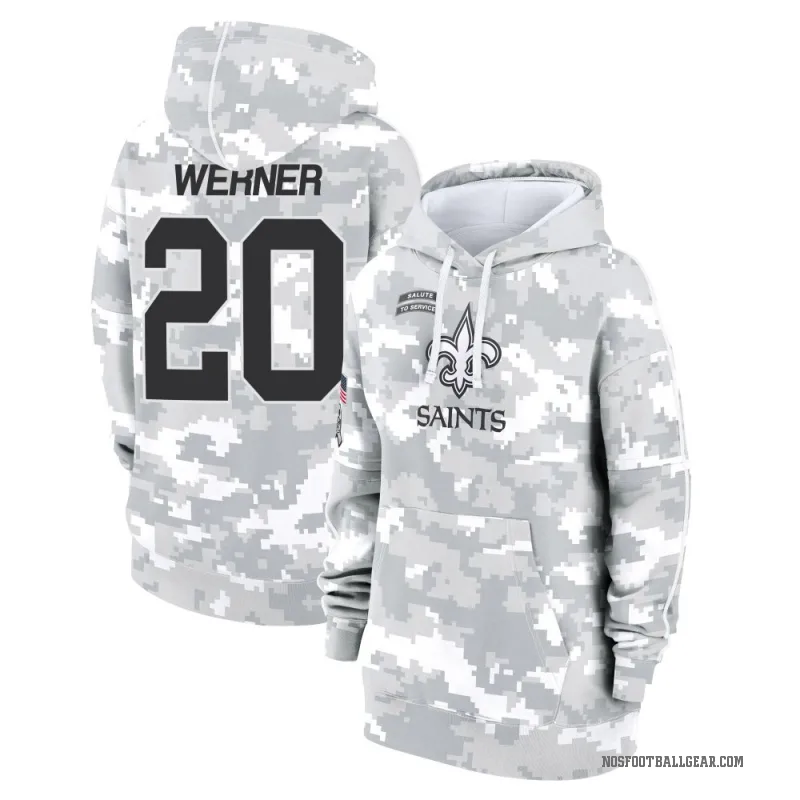 Pete Werner Women's Camo New Orleans Saints Arctic 2024 Salute to Service Club Fleece Pullover Hoodie