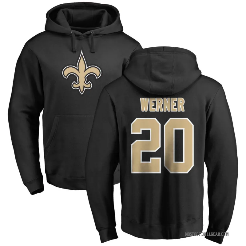 Pete Werner Youth Black New Orleans Saints Pro Line Logo Pullover Hoodie