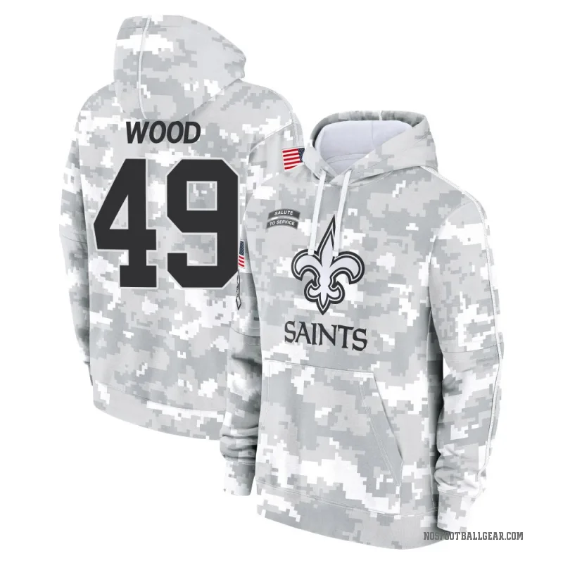 Zach Wood Men's Camo New Orleans Saints Arctic 2024 Salute to Service Club Fleece Pullover Hoodie