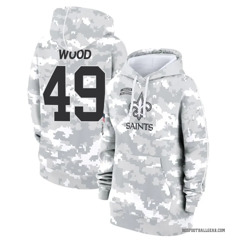 Zach Wood Women's Camo New Orleans Saints Arctic 2024 Salute to Service Club Fleece Pullover Hoodie