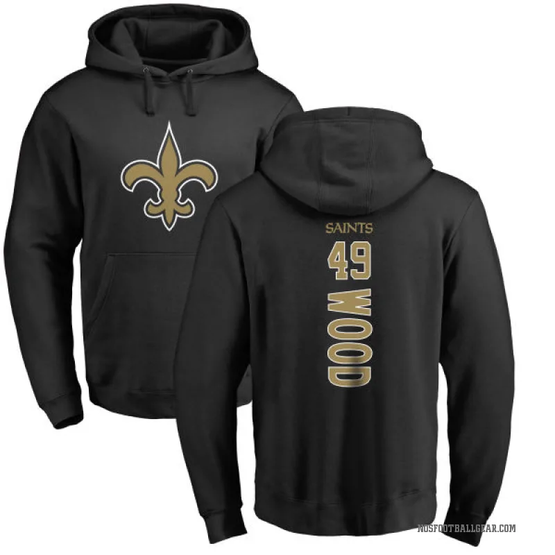 Zach Wood Youth Black New Orleans Saints Pro Line Backer Pullover Hoodie