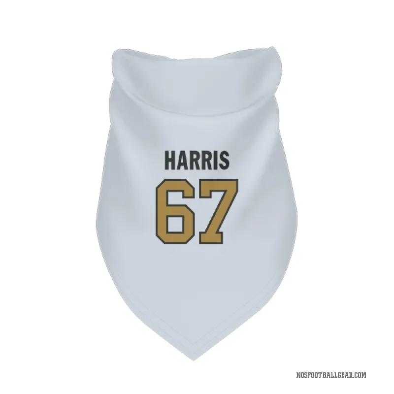 Zxavian Harris  Gold New Orleans Saints   White  Cat & Dog Pet Bandana